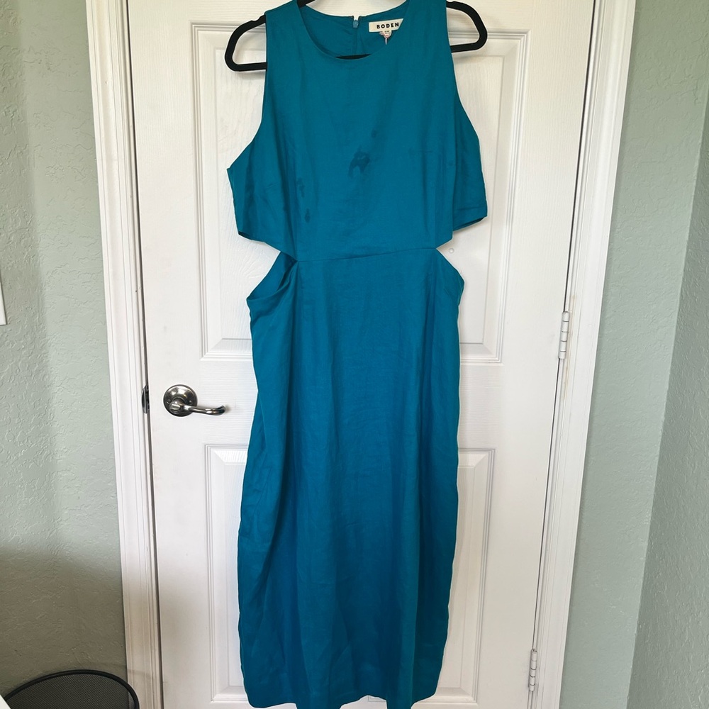 Boden Green Sleeveless Sheath Dress Midi  size 20 UK  16 US $45